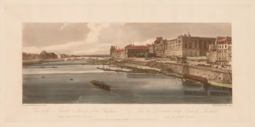 A Selection of Twenty of the Most Picturesque Views in Paris: View of the Louvre & Bridge of the Thuilleries taken from Pont Neuf
