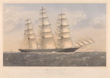 Clipper Ship Ambassador, A.1. 16 Years... William Lund Esquire & Others (Owners) William Walker Esquire (Builders)