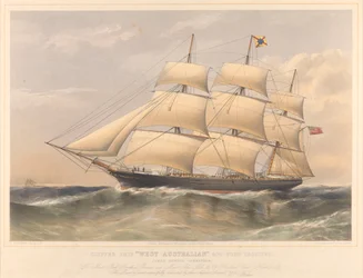 Clipper Ship West Australian 600 Tons Register, c.1857-60
