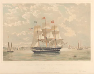 The New York and London Packet Ship Victoria (Entering New York Harbour), c.1839-44