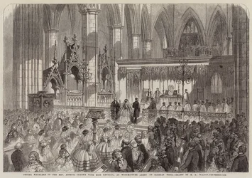 Choral Marriage of the Reverend Arthur Thynne with Miss Kendall, at Westminster Abbey on Tuesday Week