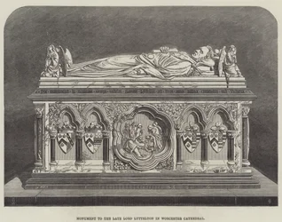 Monument to the late Lord Lyttelton in Worcester Cathedral