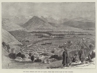 The Bala Hissar and City of Cabul, from the Upper Part of the Citadel
