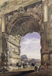 Arch of Titus, Rome, 1842