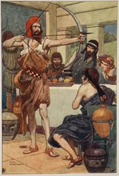 Odysseus punishes the suitors