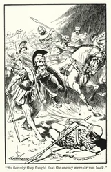 So fiercely they fought that the enemy were driven back