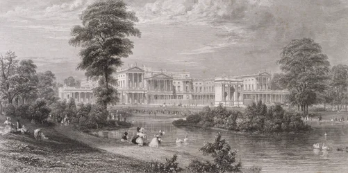 View of Buckingham Palace and Marble Arch, from St. James