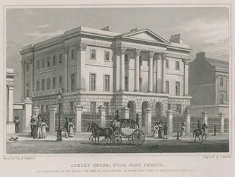 Apsley House, Hyde Park Corner, London, the residence of the Duke of Wellington