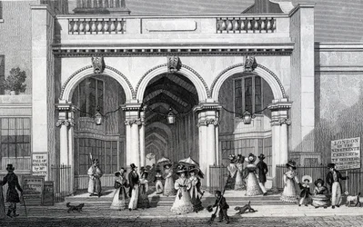 Burlington Arcade, Picadilly, engraved by William Tombleson