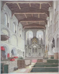 Interior View of the Church of St Bartholomew-the-Great, Smithfield, City of London