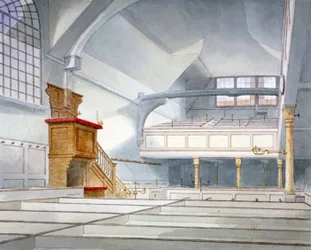 Interior view of the Church of St Bartholomew-the-Great, Smithfield, City of London