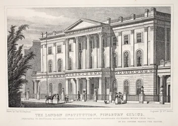 The London Institution, Finsbury Circus, from 