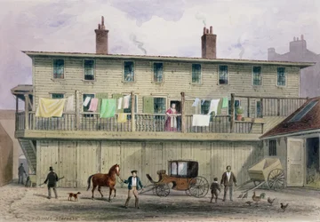 The Old Vine Inn, Aldersgate Street, 1855