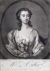 Portrait of Mrs Cibber, Actress and Singer, Engraved by John Faber