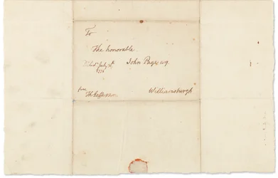 Autograph Letter to John Page, Philadelphia, 30 July 1776
