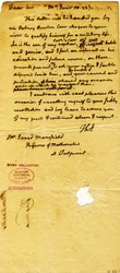 Letter of Thomas Jefferson (initials only), Monticello, to Jared Mansfield, professor of mathematics at West Point, June 10, 1823