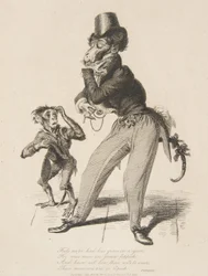 Monkey Dandy, from Monkey-ana, or Men in Miniature, July 1828