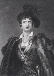 John Philip Kemble as Hamlet, engraved by G. Adcock