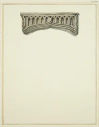Carving on Staircase in House adjoining Passage off Baldwin Street