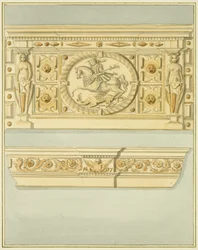 Chimneypiece at 6 Redcliffe Street, dated 1637