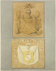 Coats-of-Arms on the Doorway in Langton Mansion, on the Back