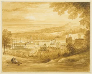 Cumberland Basin seen from field near Clifton Church