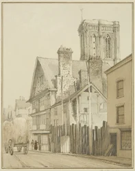 Temple Street, showing Tower of Temple Church