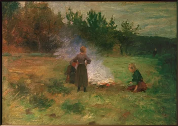 Girl by the Campfire