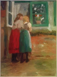 Two Girls at the Window