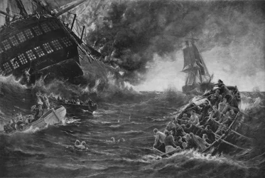 Burning of the Kent, c1893, 1911