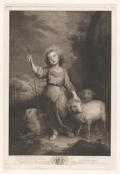 Young Shepherd with Lambs