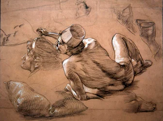 Reclining Male Nude, c.1880