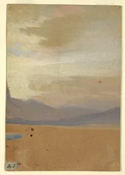 American Plains with Mountain Range in the Distance, before 1872
