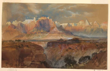 Cliffs of the Rio Virgin, South Utah, 1873