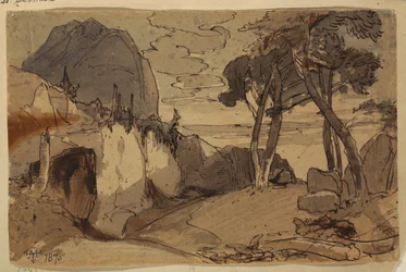 Drawing, Road in a Mountain Landscape, 1875