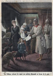 First World War: Lille Residents Refusing to Sign a Petition from German Soldiers for Peace