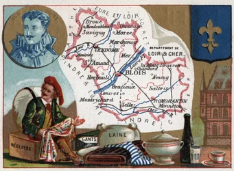 Loir-et-Cher, Centre, France. Liquisse, Gloves and Wool. Series on the French Departments, c.1920