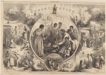 Emancipation of the Black - The Past and the Future from Harpers Weekly, January 24, 1863.