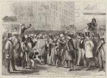 The crowd at Baltimore waiting for Mr Lincoln