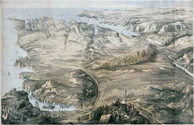 Panoramic View of the Entrenchment of Allied Armies of England and France before Sebastopol