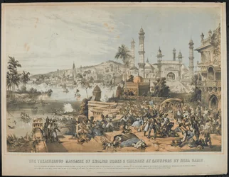 The Treacherous Massacre of English Women and Children at Cawnpore by Nena Sahib during the Indian Mutiny of 1857