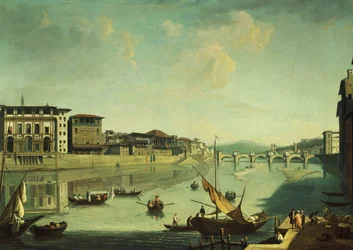 A View of the Arno with the Ponte alle Gracie, Florence