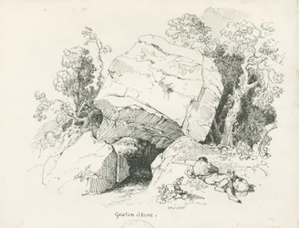 Biddulph - Gawton Stone (pen and ink drawing), 1836