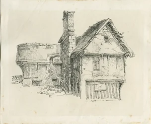 Standon Hall: pen and ink drawing, nd [?mid 19th cent]