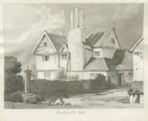 Standon Hall: Sepia Drawing