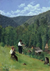 The Farmer and His Son at Harvesting