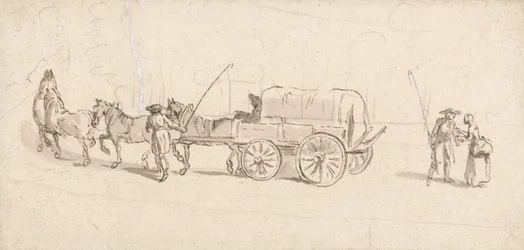 Figures with a Wagon and Horses