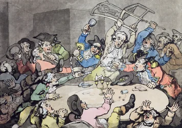 A Kick Up at a Hazard Table, Published by J. Harris, 1787