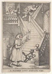 A Maiden Aunt Smelling Fire, [May 1, 1806], reissued May 1, 1812