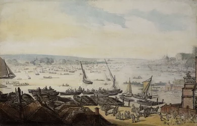 A Regatta on the Thames below Westminster